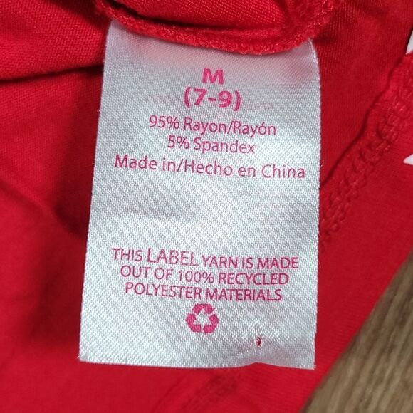 🔺️Red Star Spangled Vneck Short Sleeve Top Medium - Picture 8 of 9